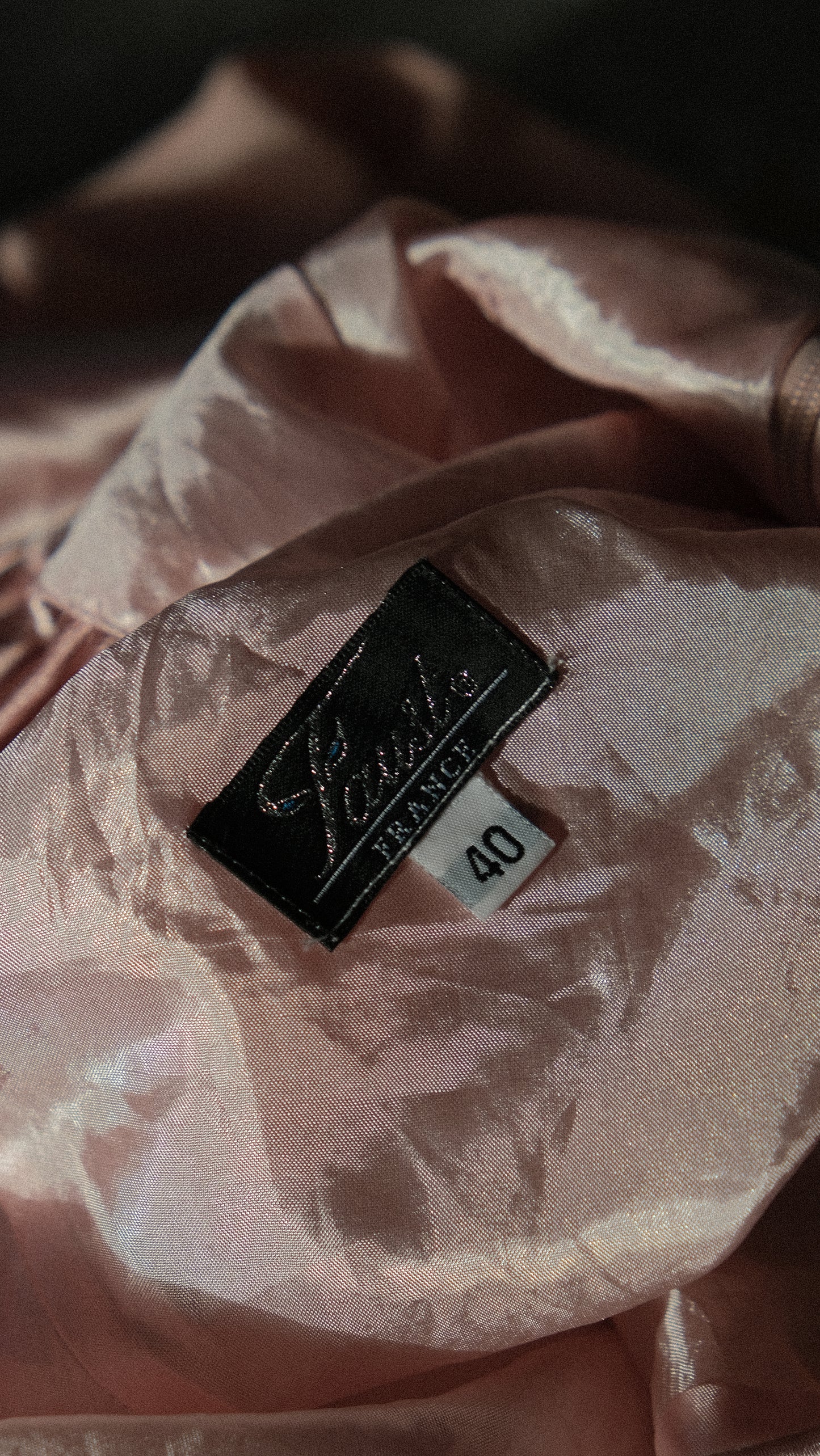 Vintage French soft pink bustier dress (S/M-M)