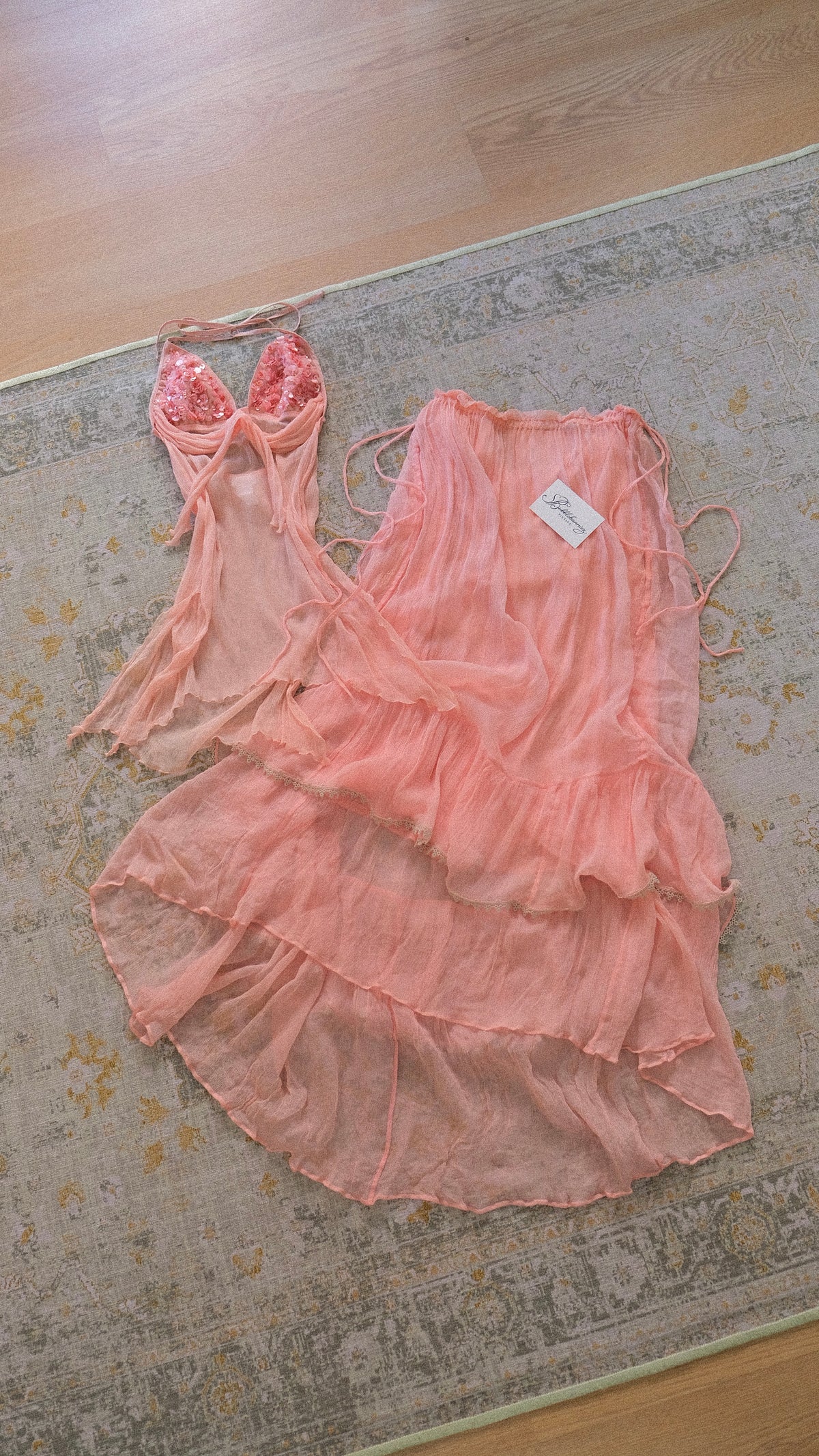 Vintage La Perla soft pink mermaid set (M)