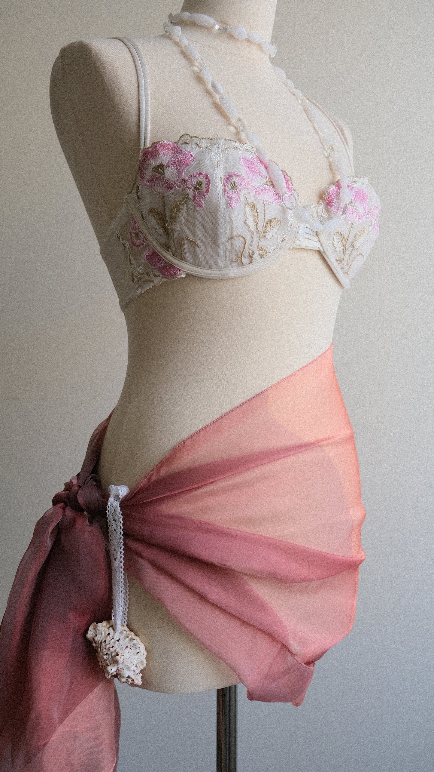 Seafoam Rose bra (75C/34C)