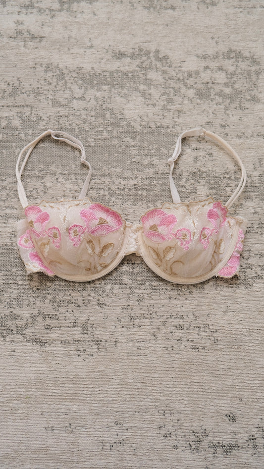 Seafoam Rose bra (75C/34C)