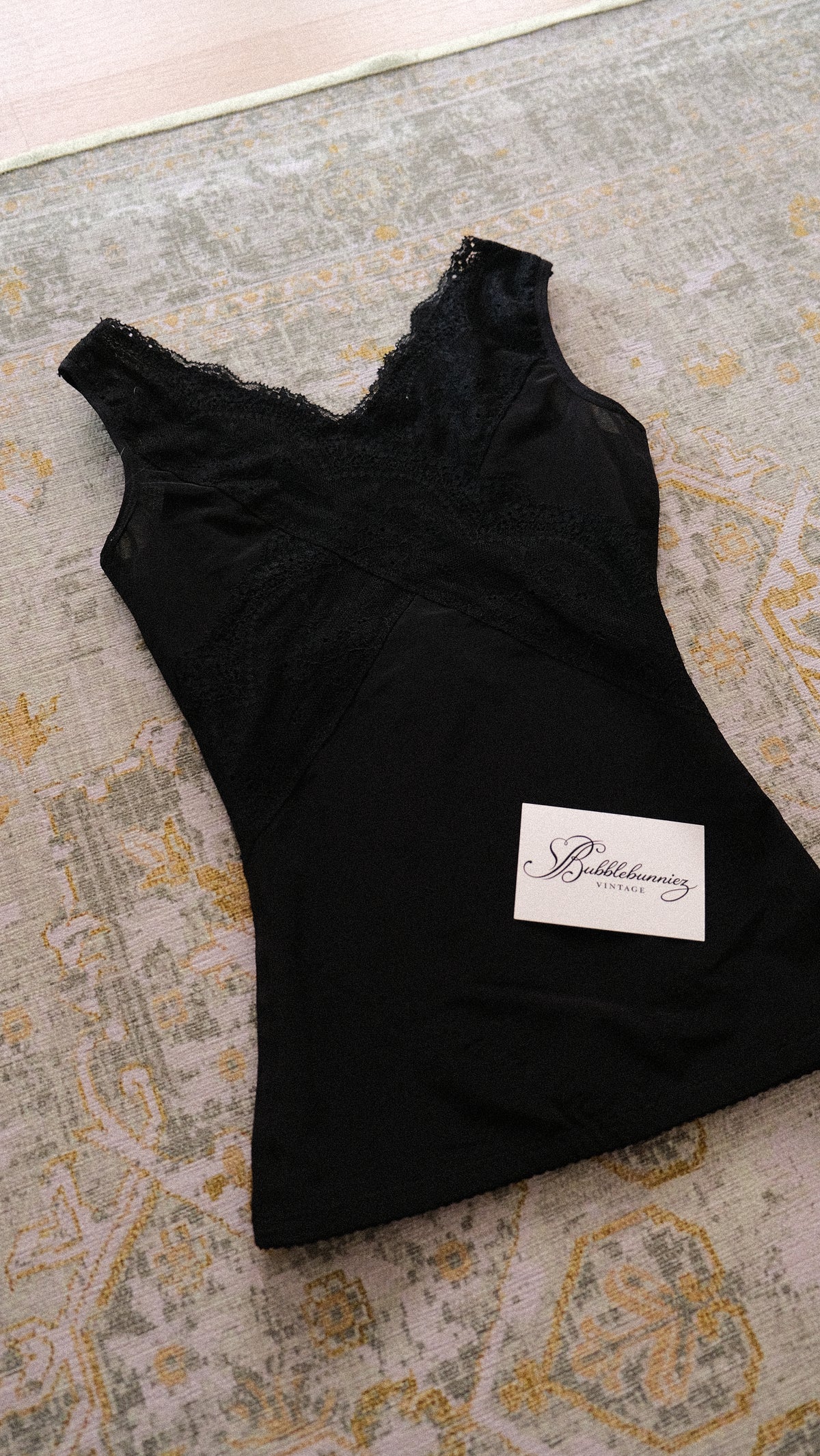 Vintage black and pink underbust (XS/S)