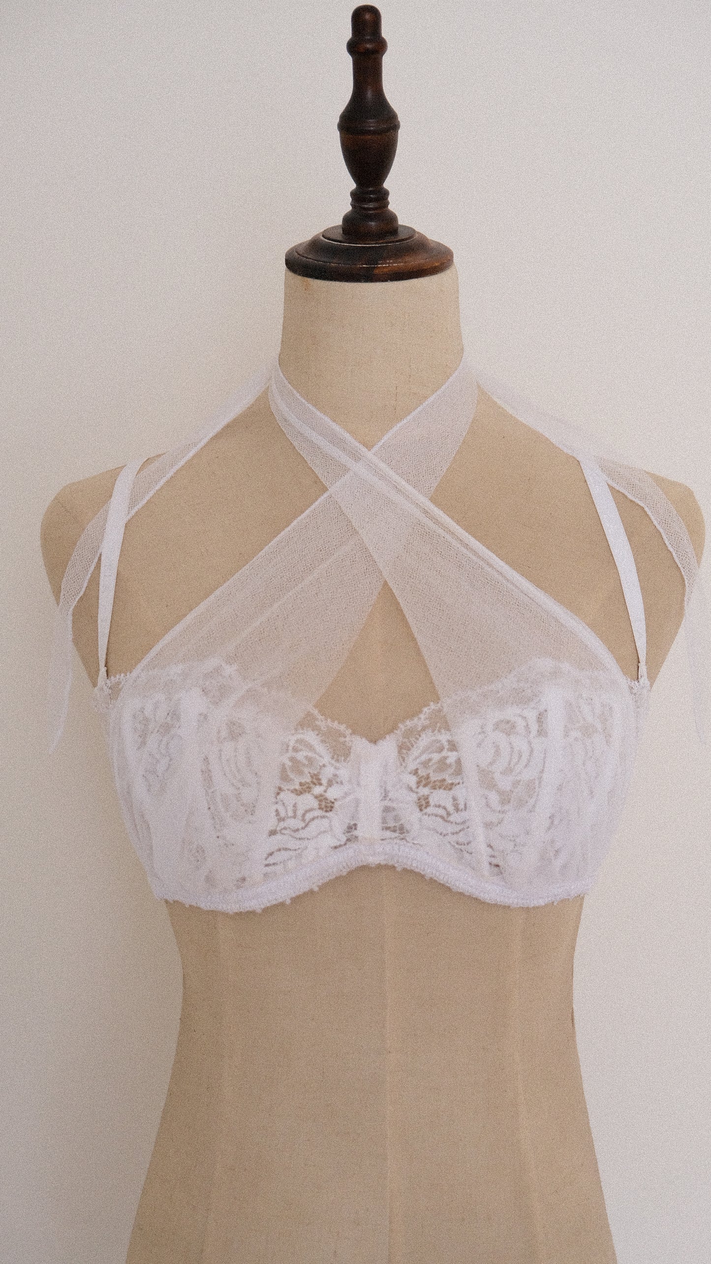Bridal La Perla sheer bow bra (36B/80B)