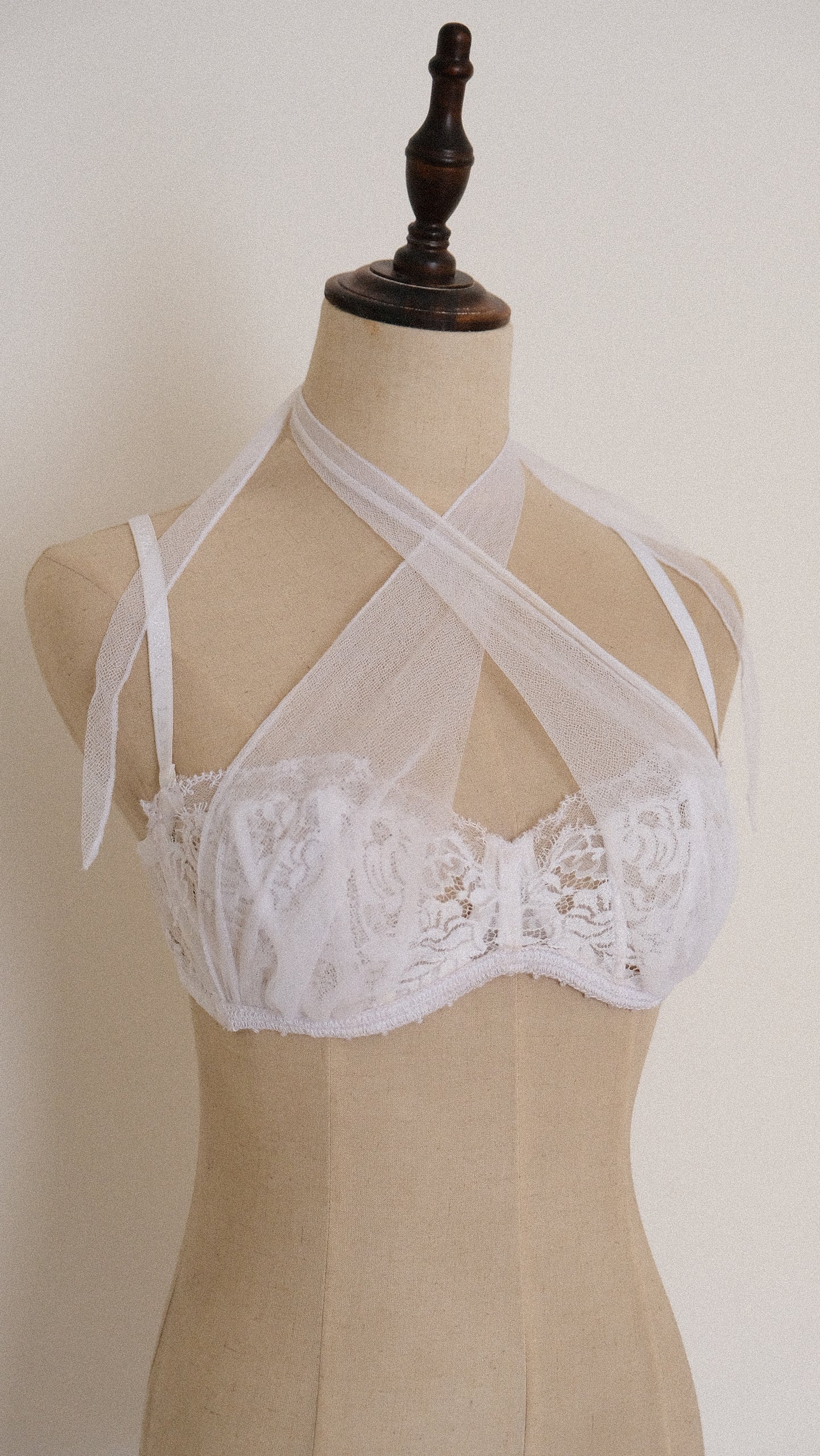 Bridal La Perla sheer bow bra (36B/80B)