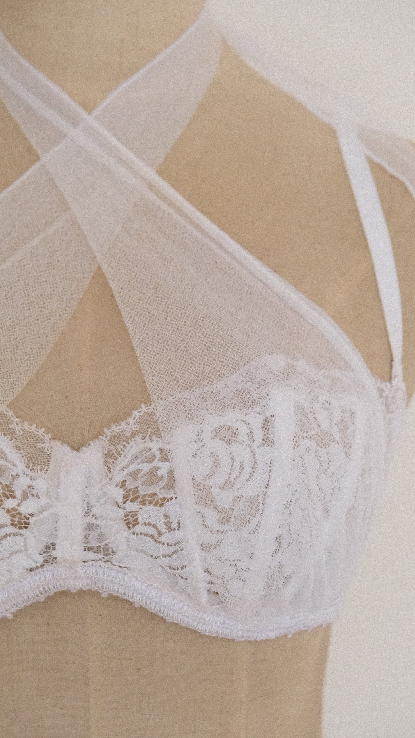 Bridal La Perla sheer bow bra (36B/80B)