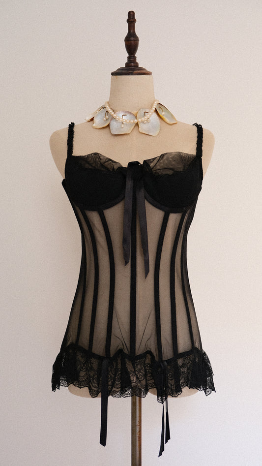 Vintage French Dusk corset (36B/80B)