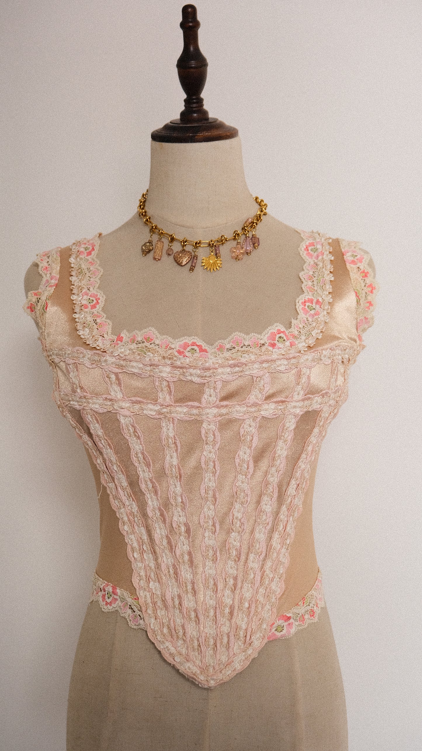 English designer nude bustier (S, S/M, M)