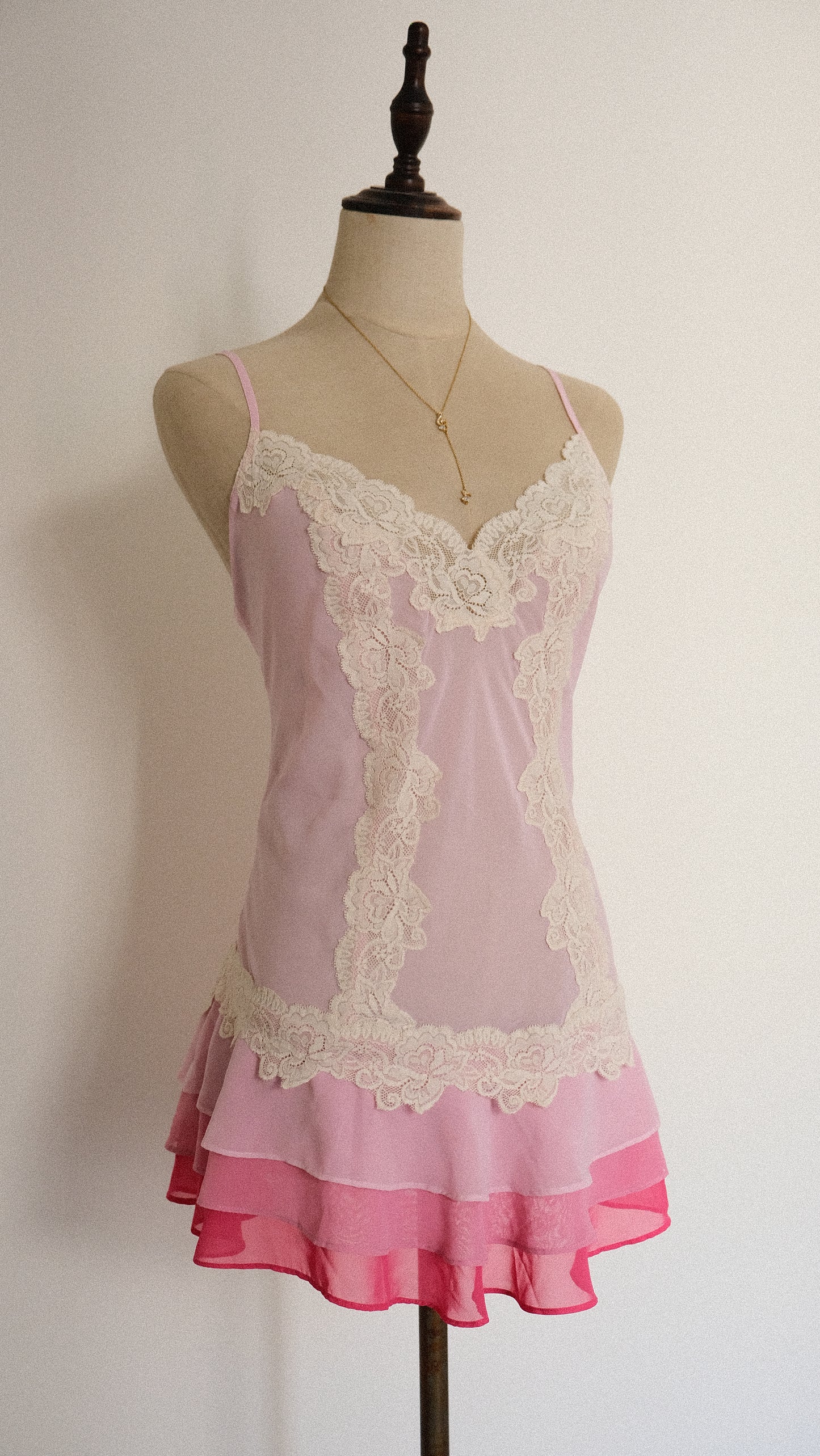 Barbiecore pink babydoll (M, M/L)