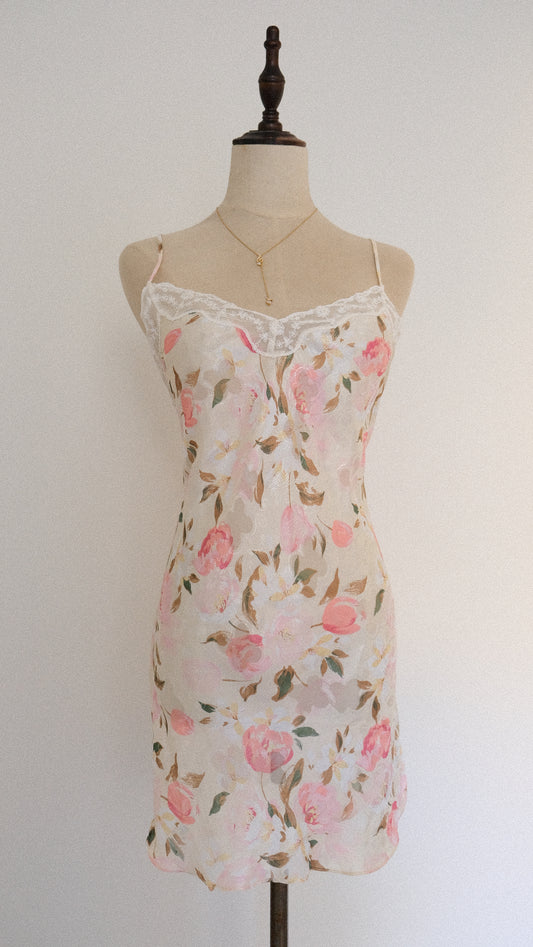 Soft blush and cream blossoms babydoll (M, M/L, L)