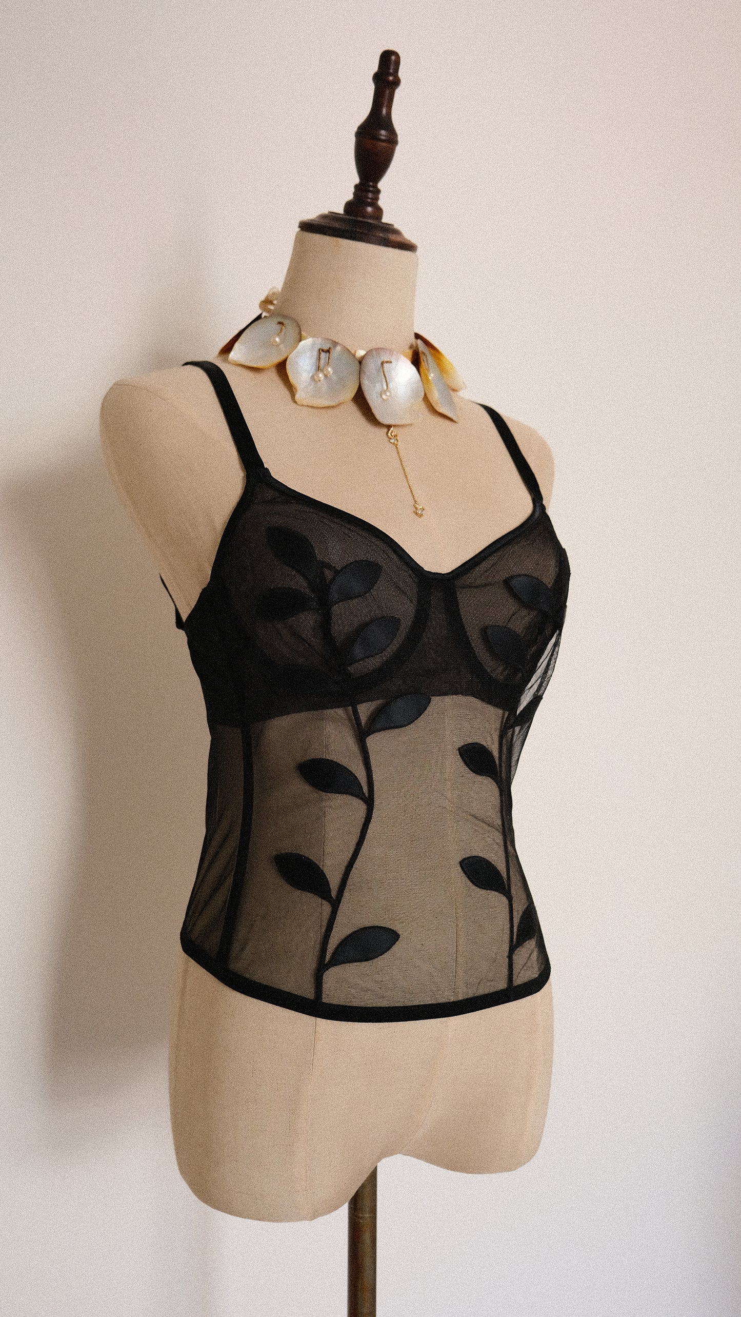 Forest whisper La Perla leaf corset (S/M-M, B- B/C cup)