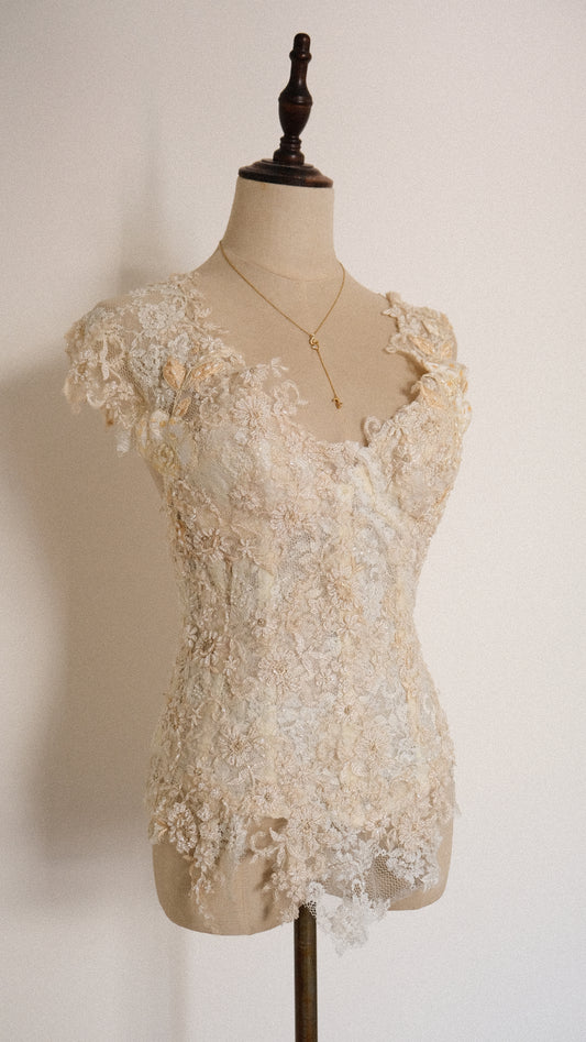 Fairycore bridal handmade corset (XS/S, S)