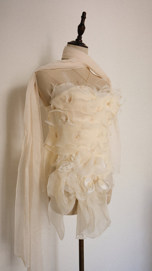 Magical creme fairy bustier (XS/S, C cup)