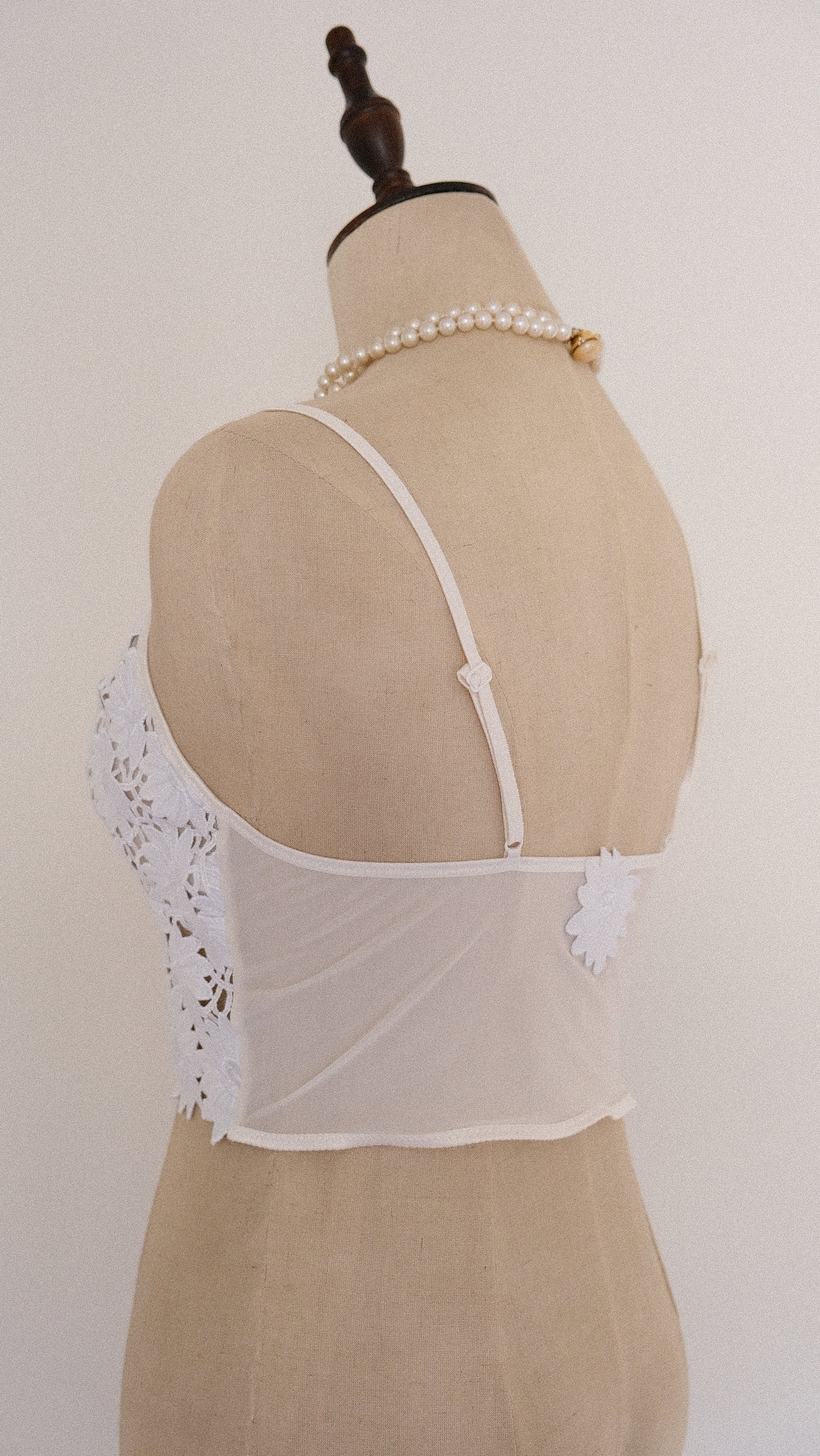 Vintage French floral cami top (M)