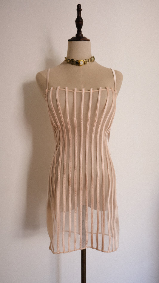 La Perla Graphique nude mini dress (M, M/L)