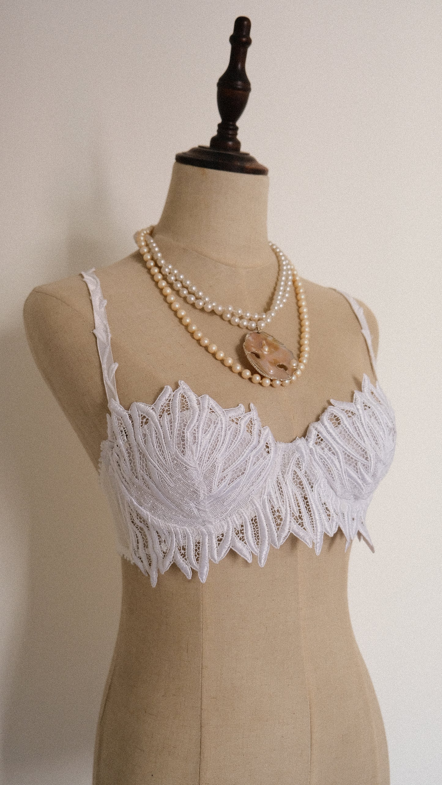 Snow kissed Swan bra (75A/34A)