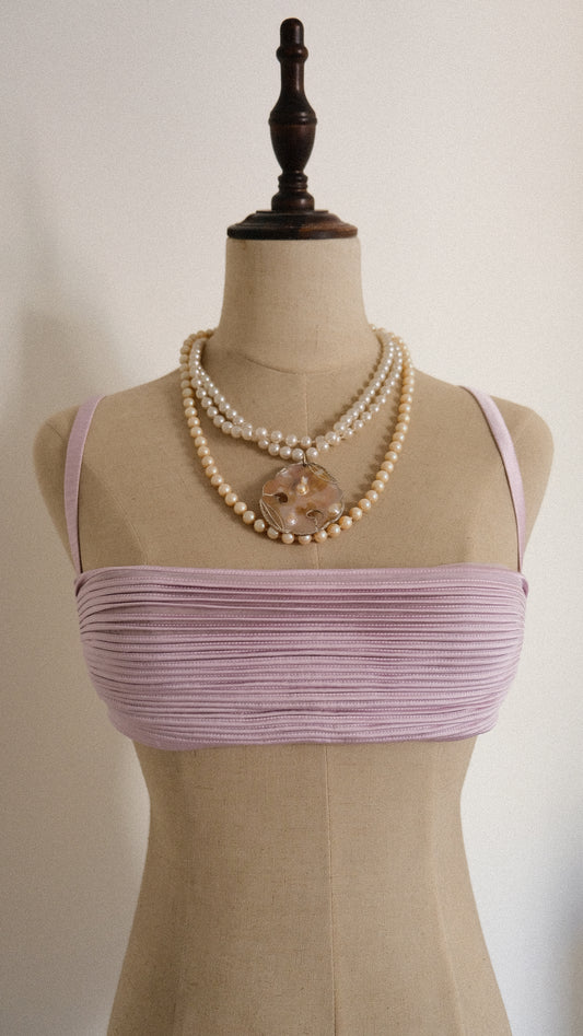 La Perla blush pleated balconette (36B/80B)