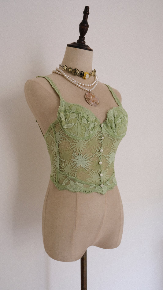 Mint Dentelle corset (70A/32A)