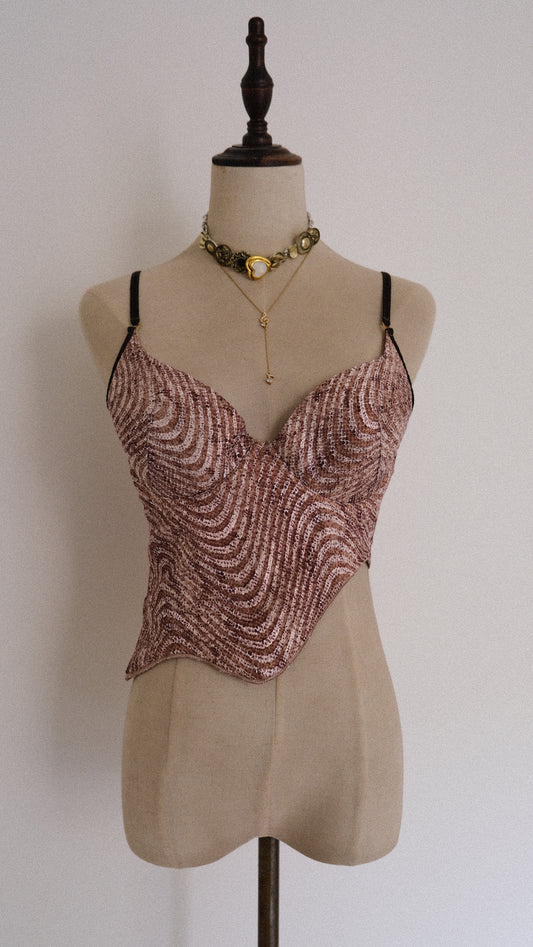 Cinnamon Swirl corset (80B/36B)