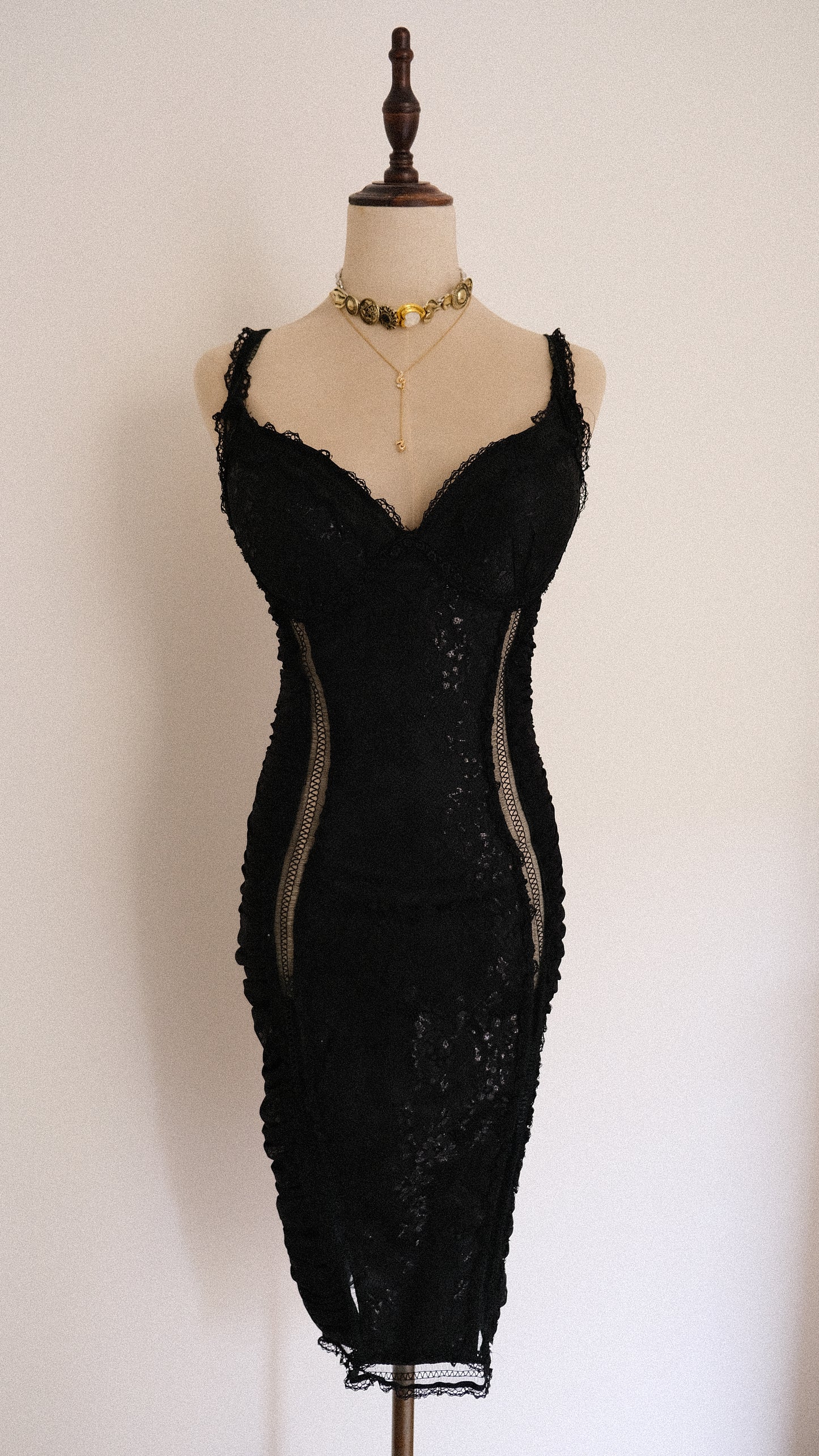 English Designer corset dress (XS/S, S)