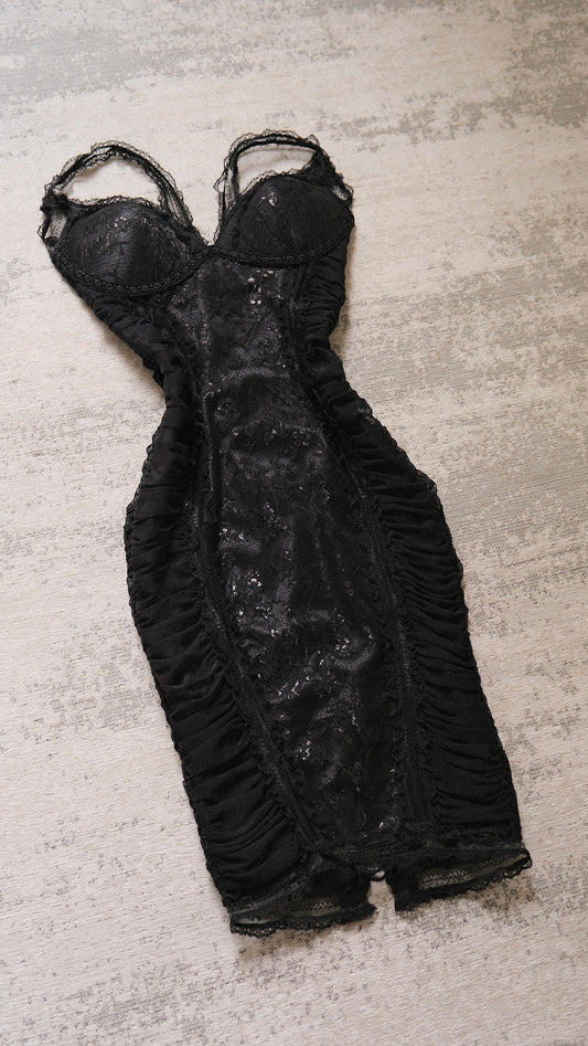 English Designer corset dress (XS/S, S)