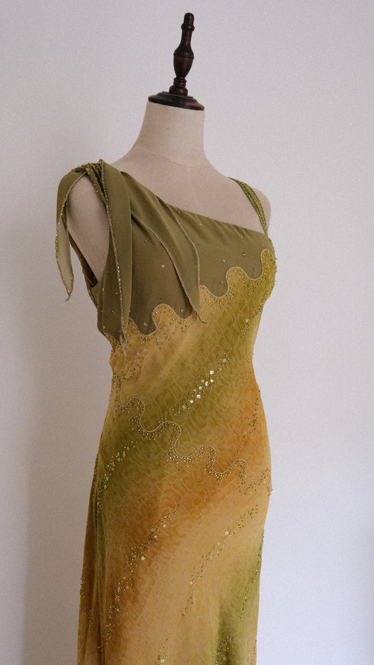 Spanish Designer evening dress (L)