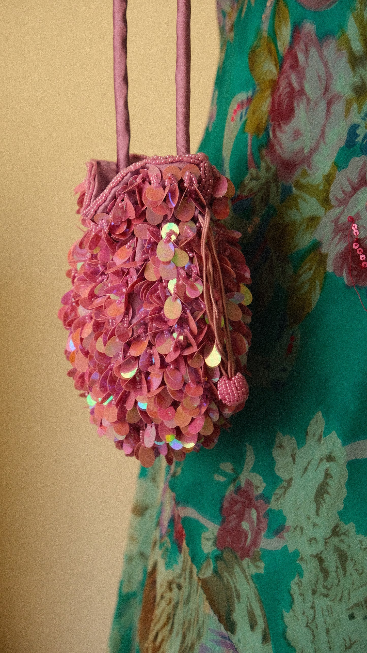 Pink Sequence pouch