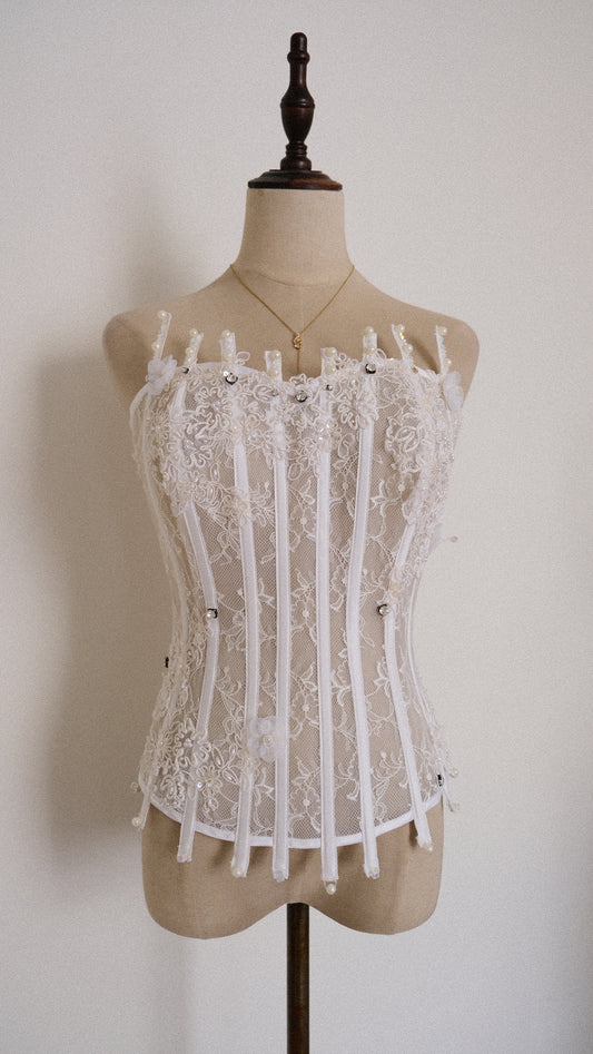 One of one Bridal bustier (XS/S)