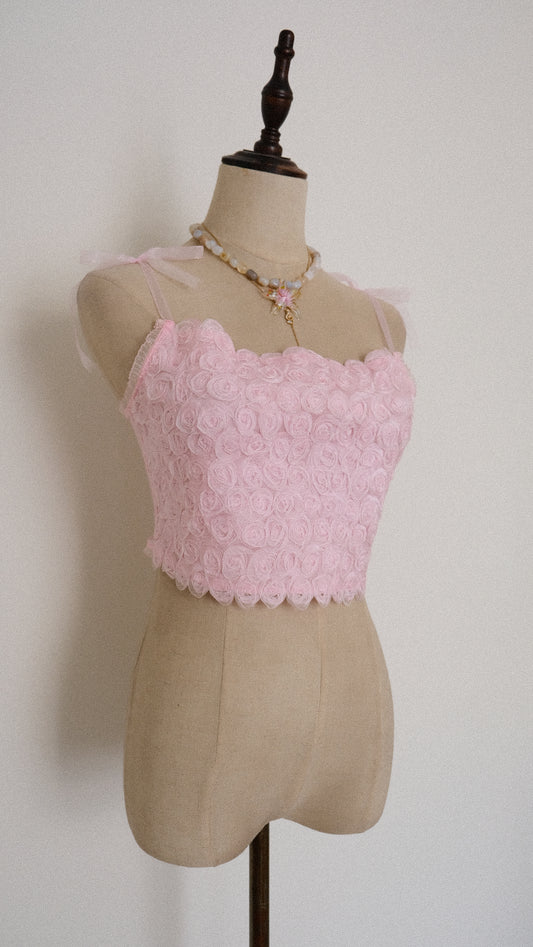 Vintage French Ravage Rose top (S)