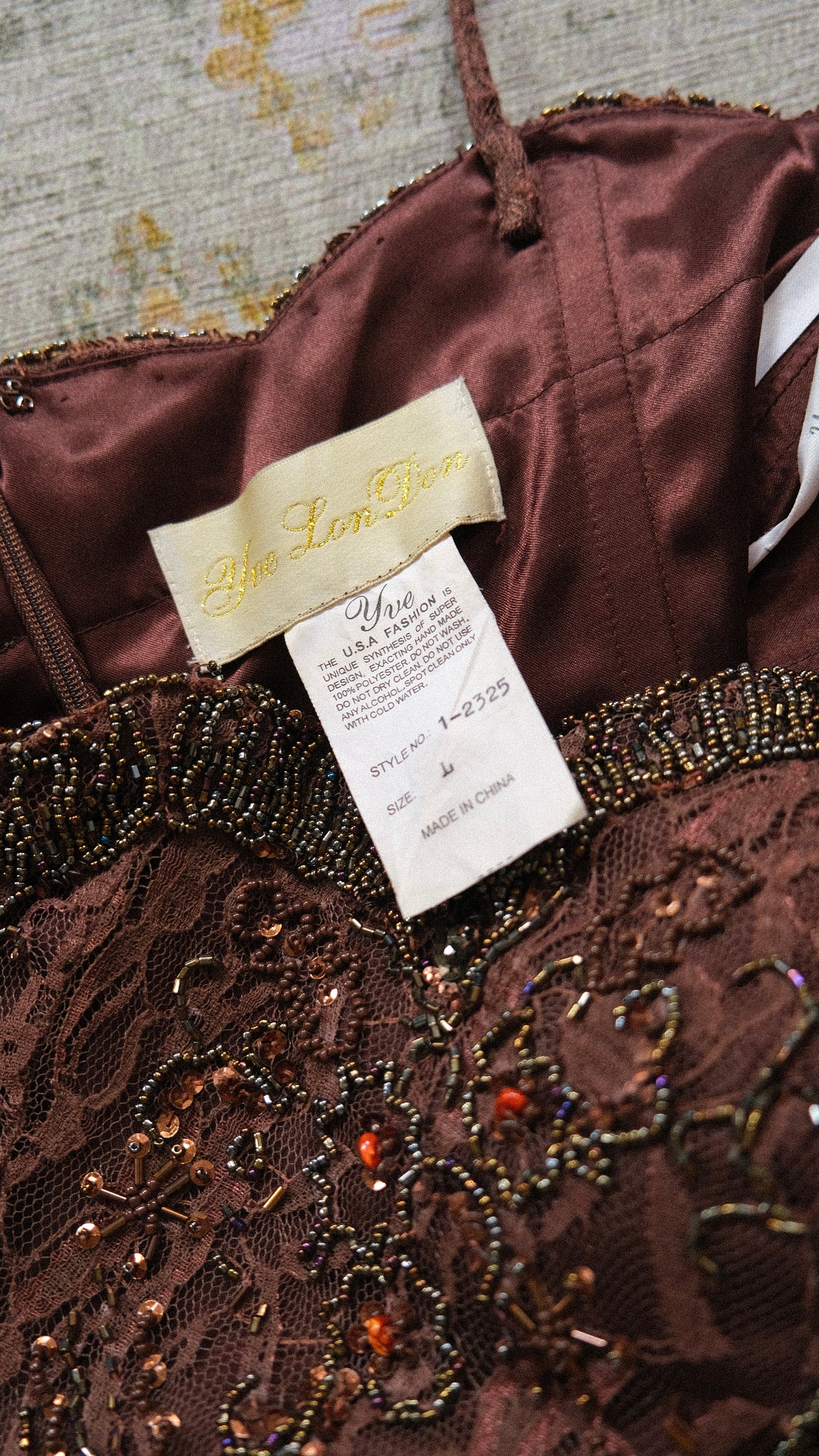 Vintage Yve London dark brown fairy dress (M-L)