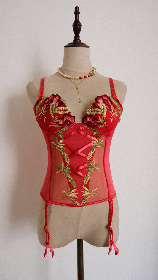 Vintage French Tropical corset (70C/32C)