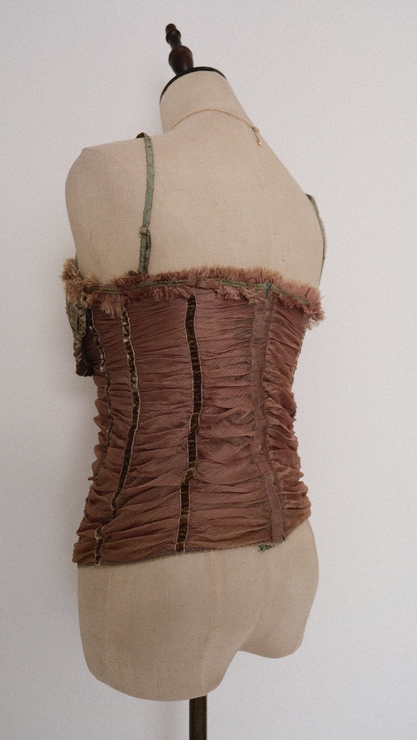 Ruched kakigreen corset (S/M)