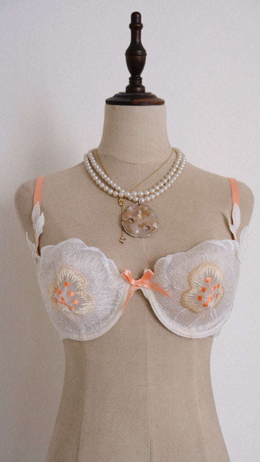 Vintage French Floral bra (80C/36C)