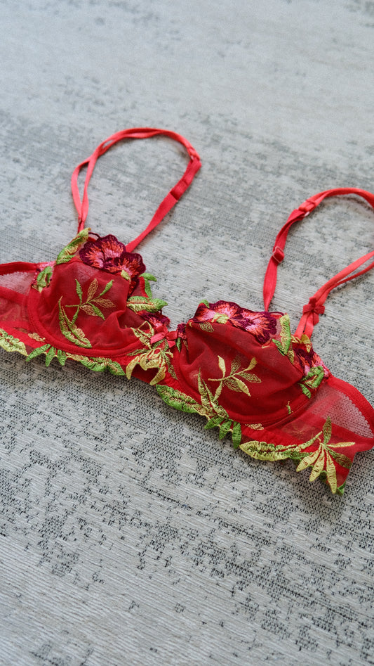 Vintage French tropical bra (70C/32C)