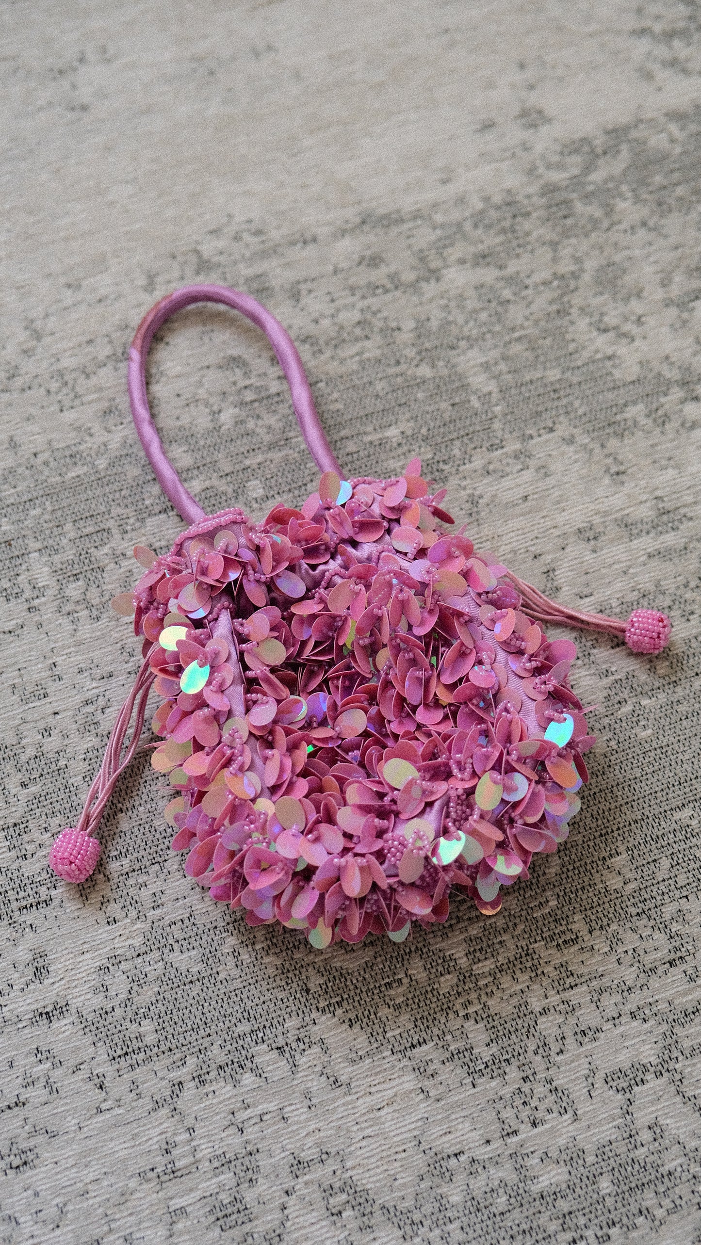 Pink Sequence pouch