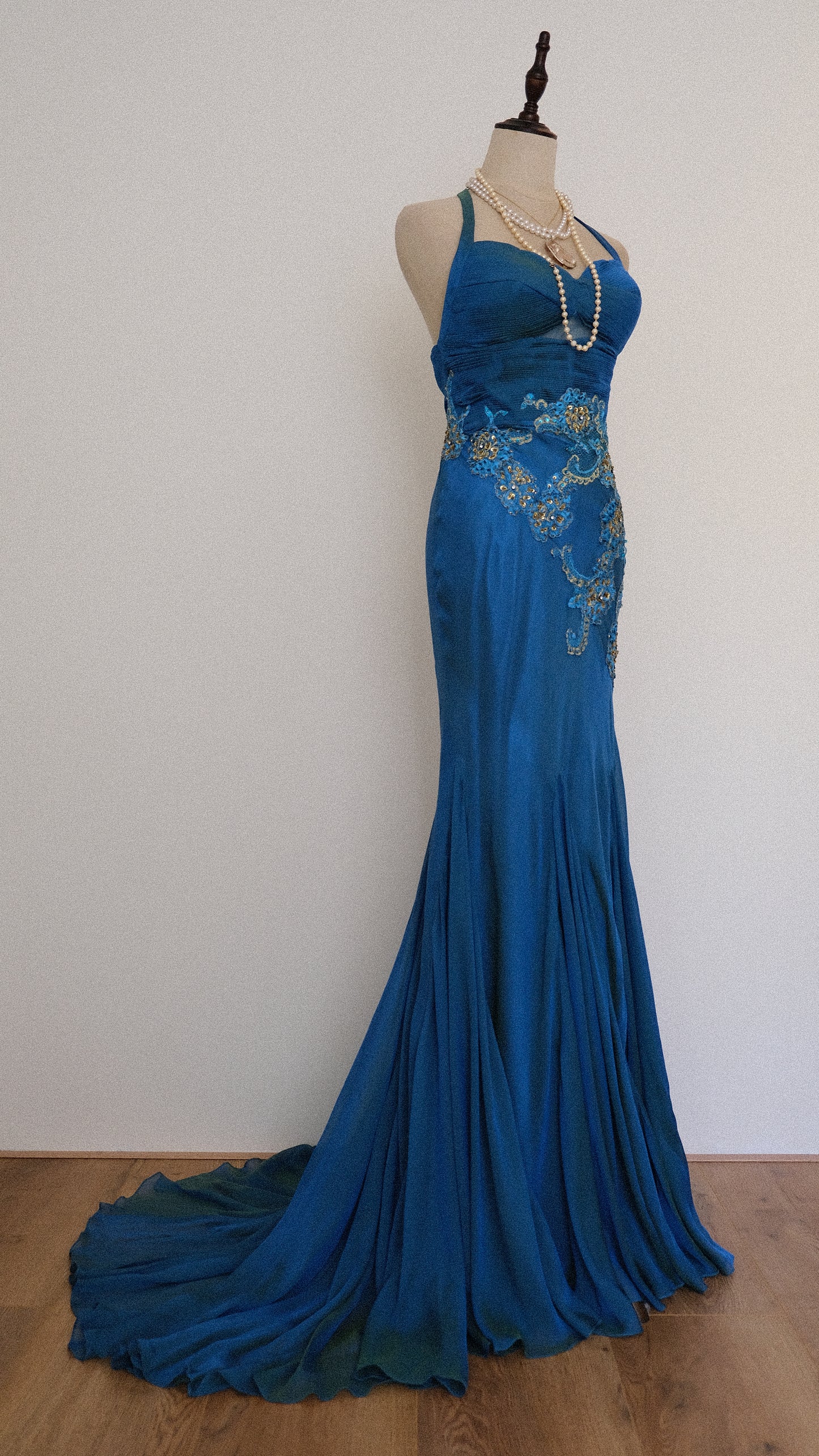 Silk Mermaid evening gown (M-L)