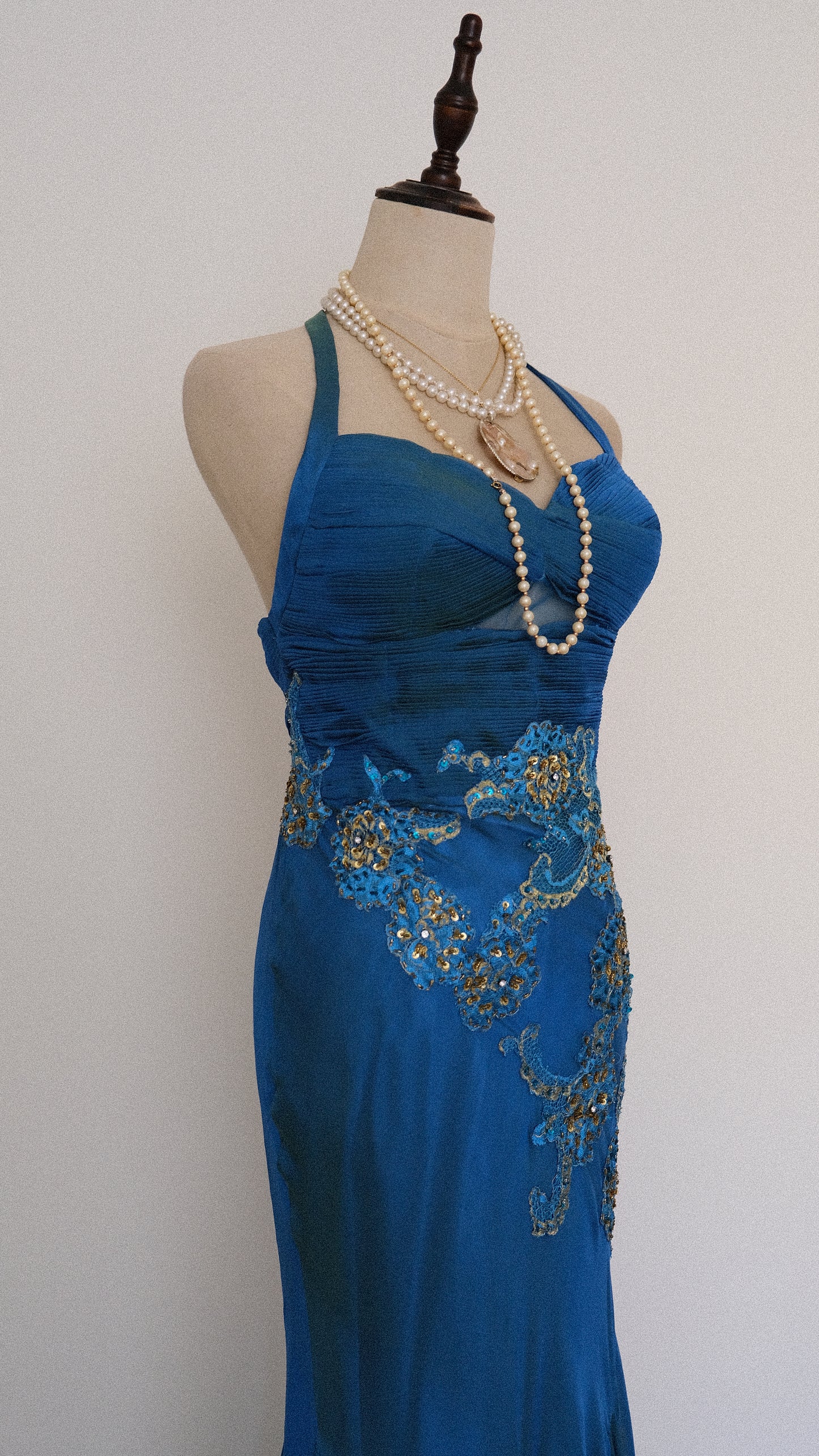 Silk Mermaid evening gown (M-L)