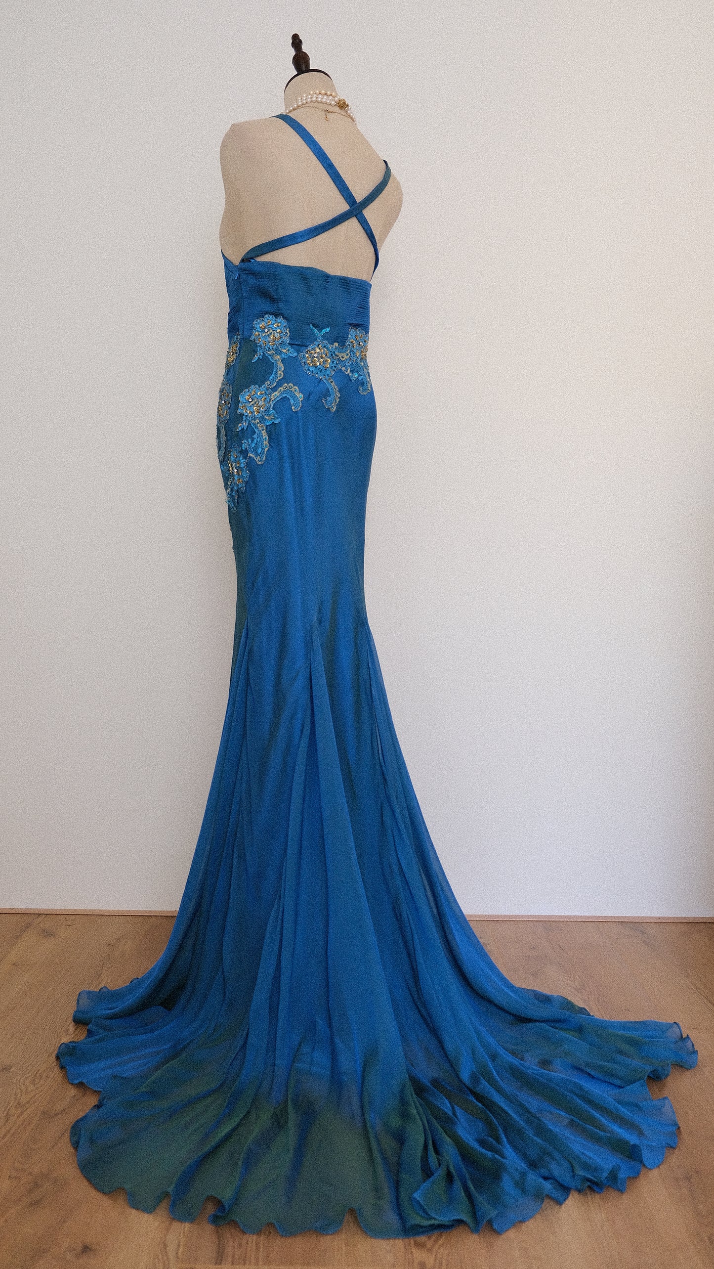 Silk Mermaid evening gown (M-L)
