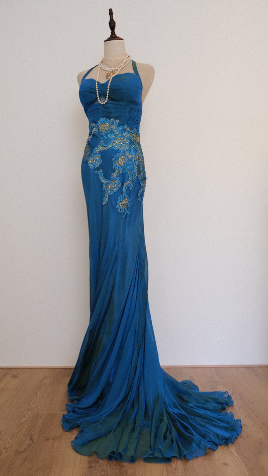 Silk Mermaid evening gown (M-L)