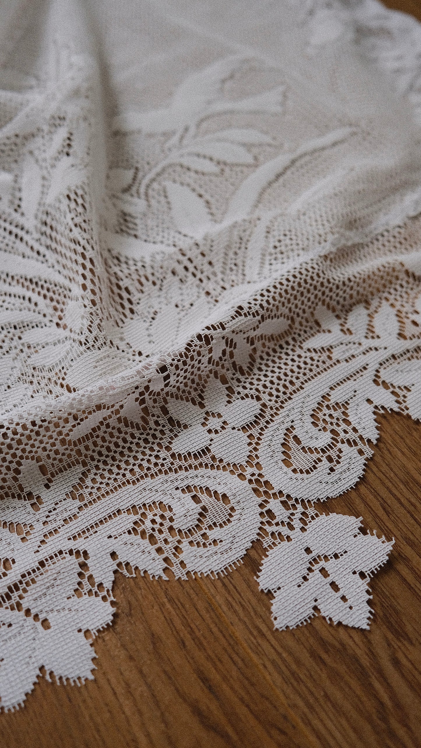 Upcycled Lace Dove tote