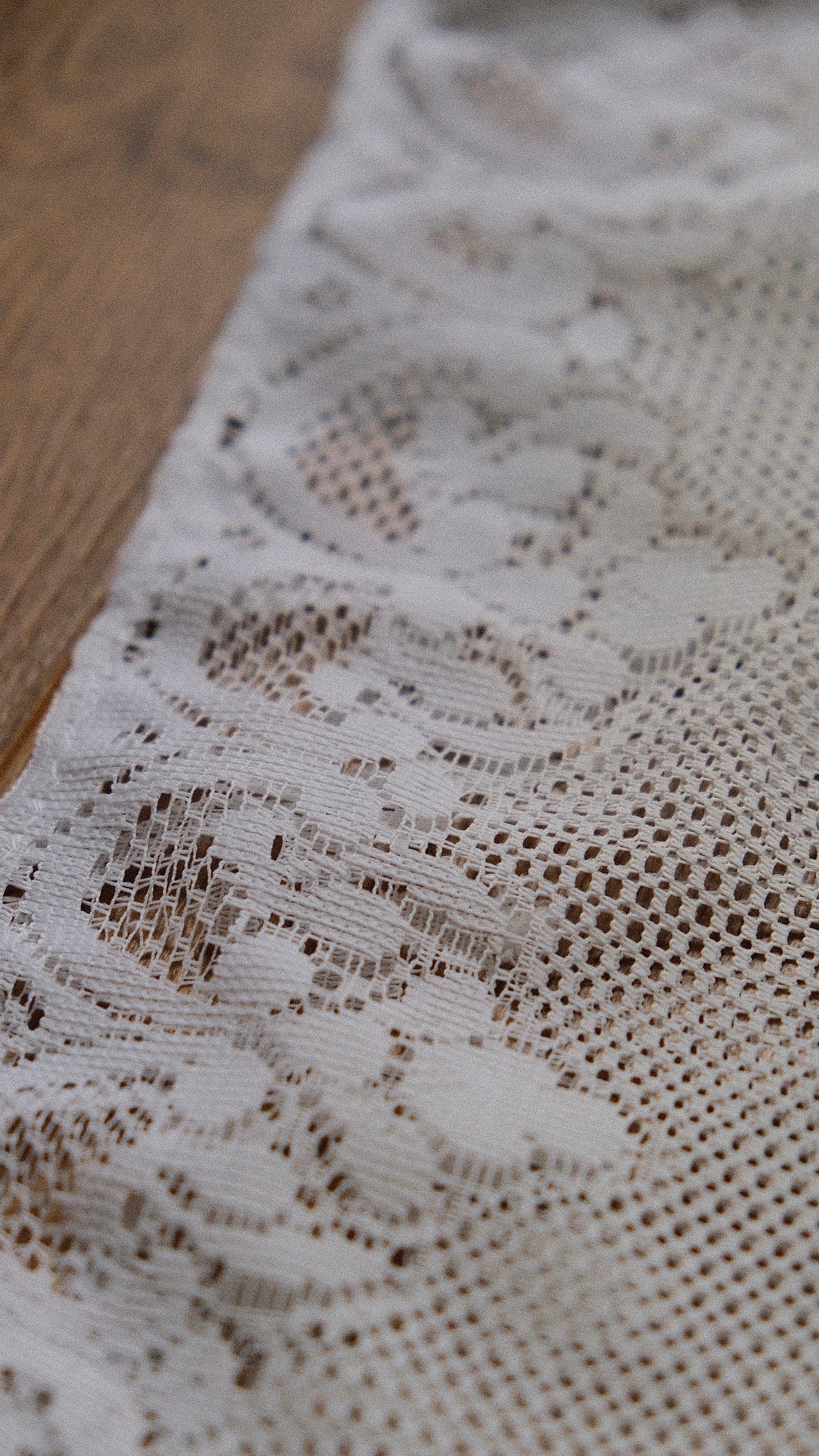 Upcycled Lace Dove tote