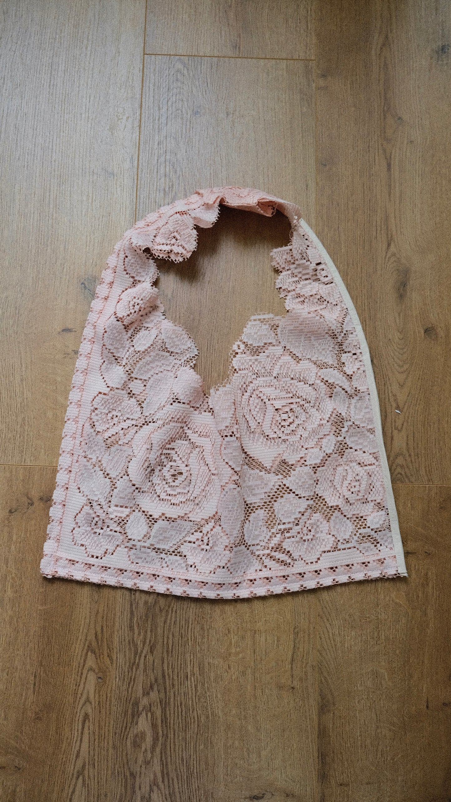 Upcycled Romance Floral tote