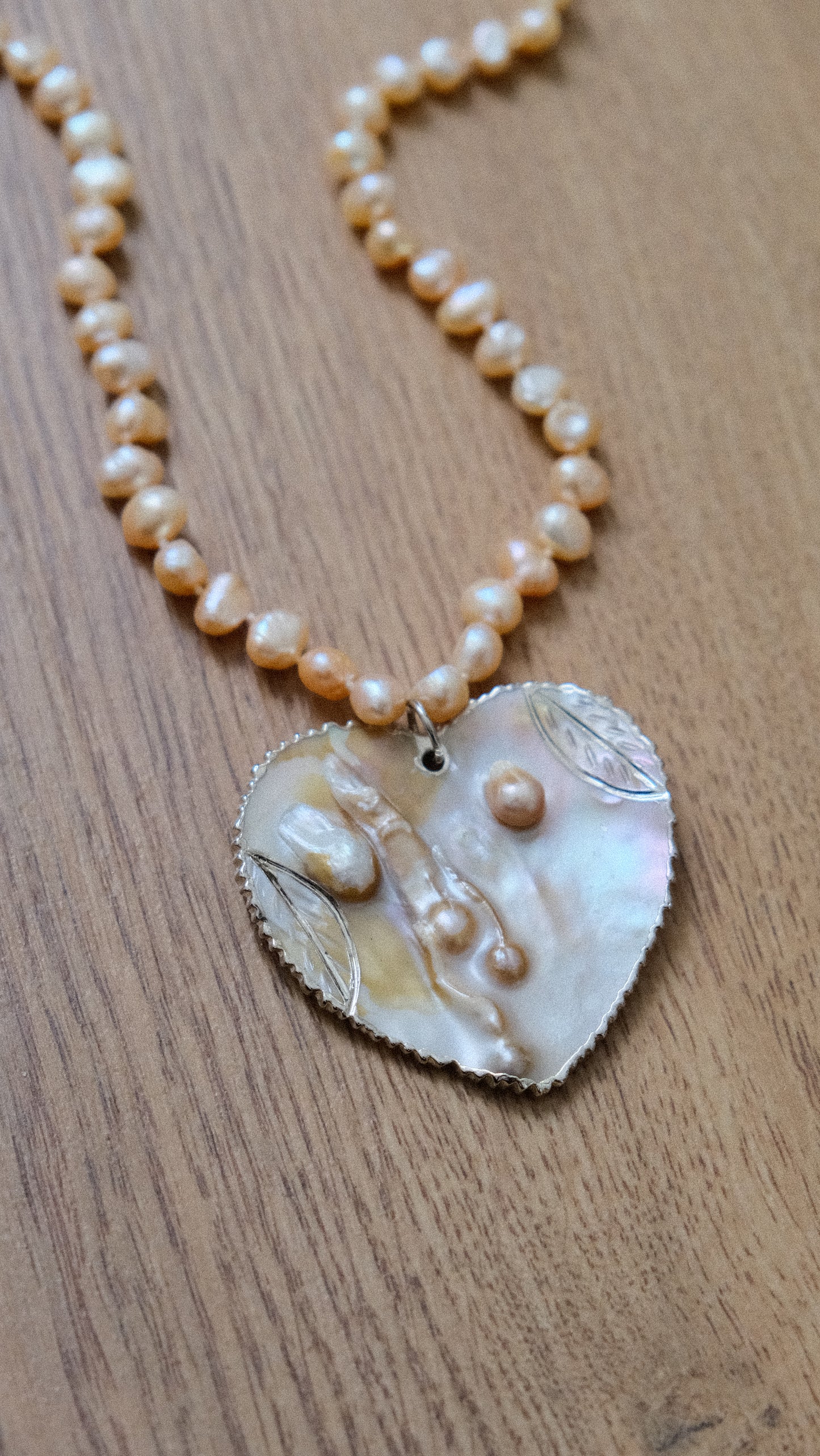 One of one Oceanic Heart necklace