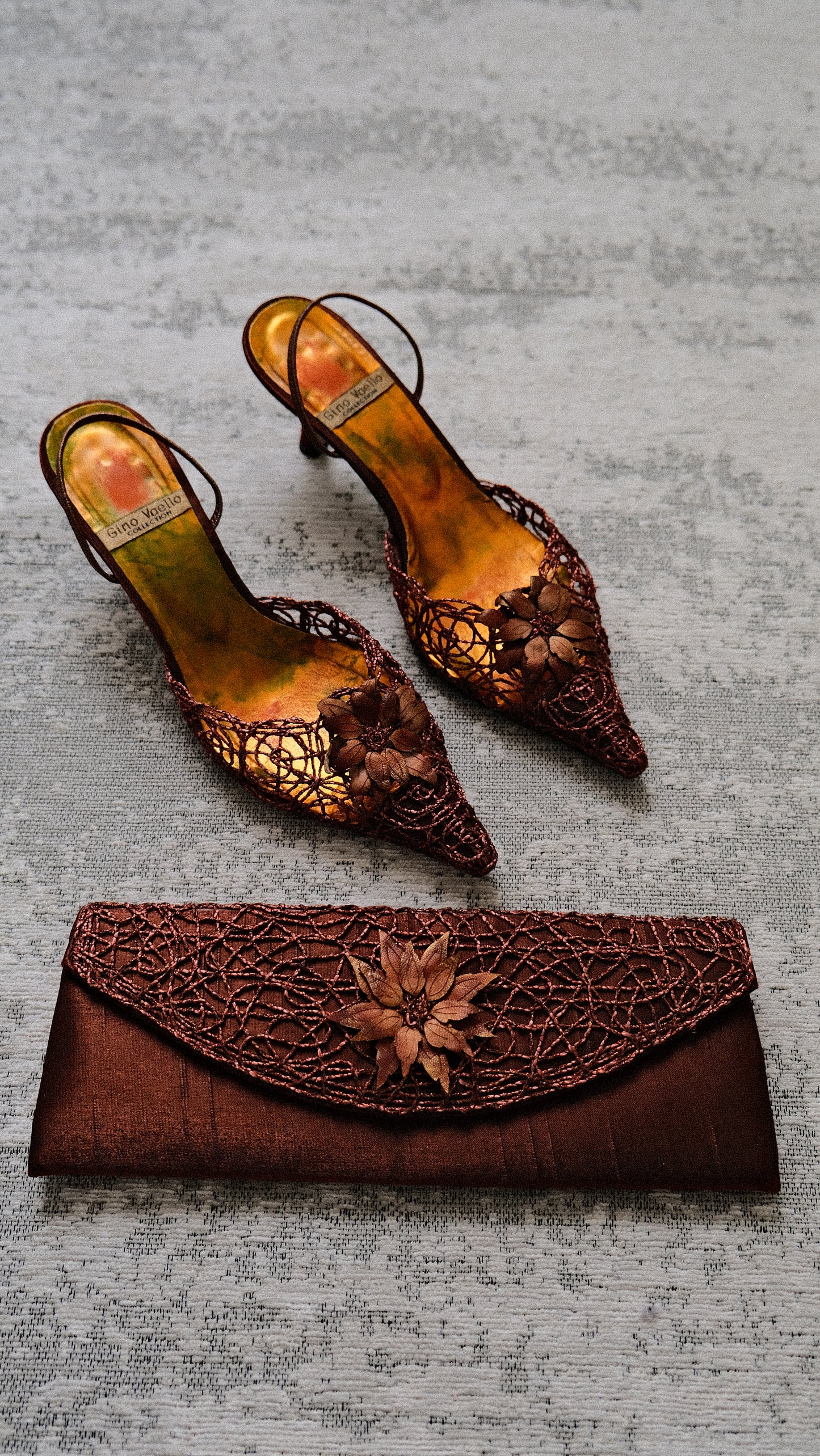 Forest Fae kitten heels with clutch (40)
