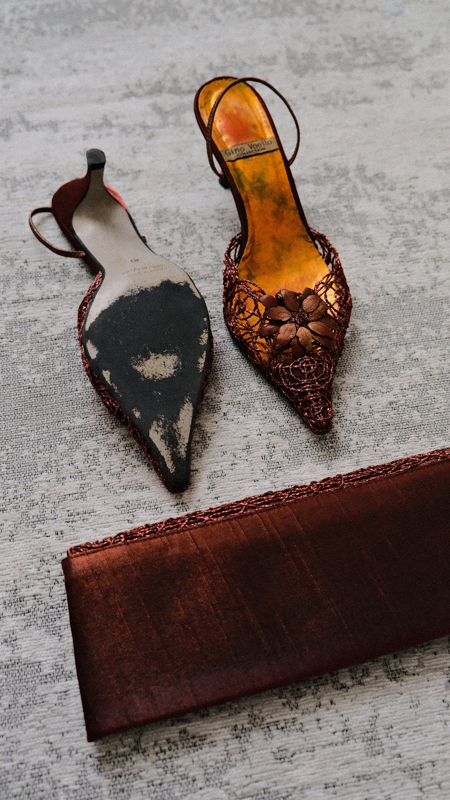 Forest Fae kitten heels with clutch (40)