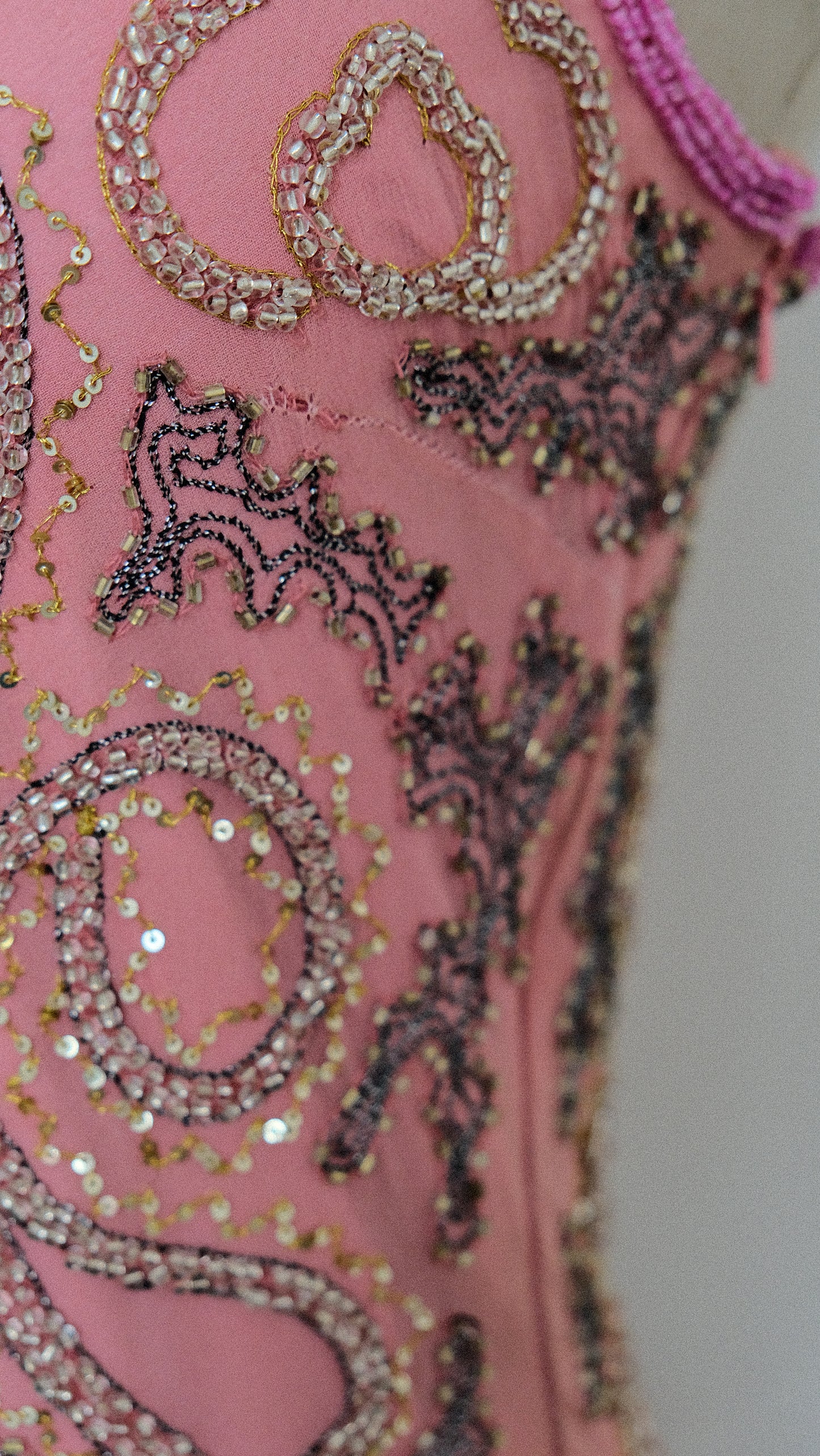 100% Silk Pink Reef dress (S)