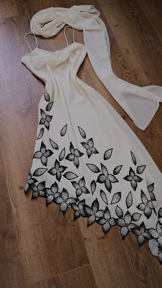 Ivory Bloom dress (S, S/M)