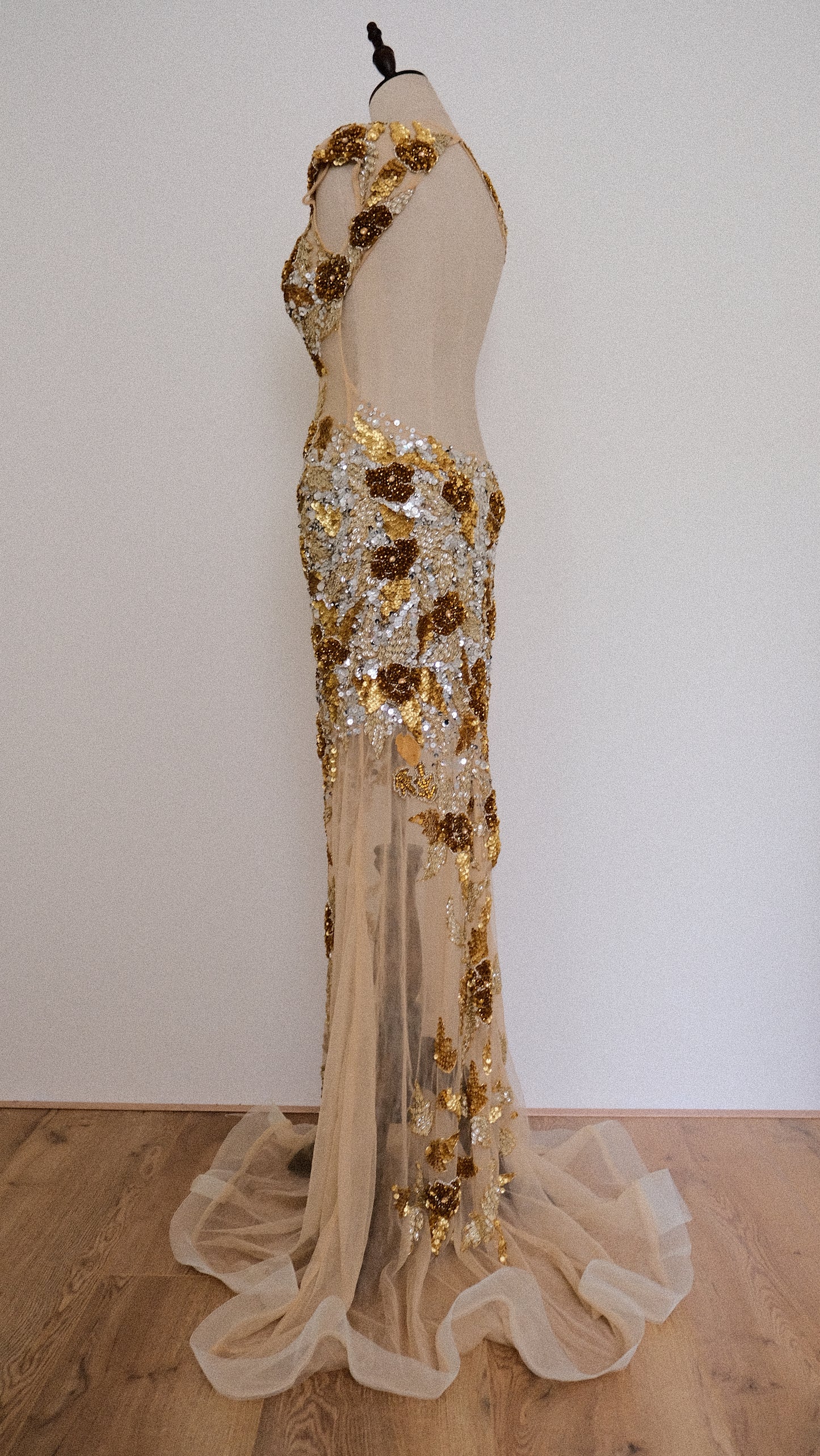 One of one Honey Golden evening dress (S)
