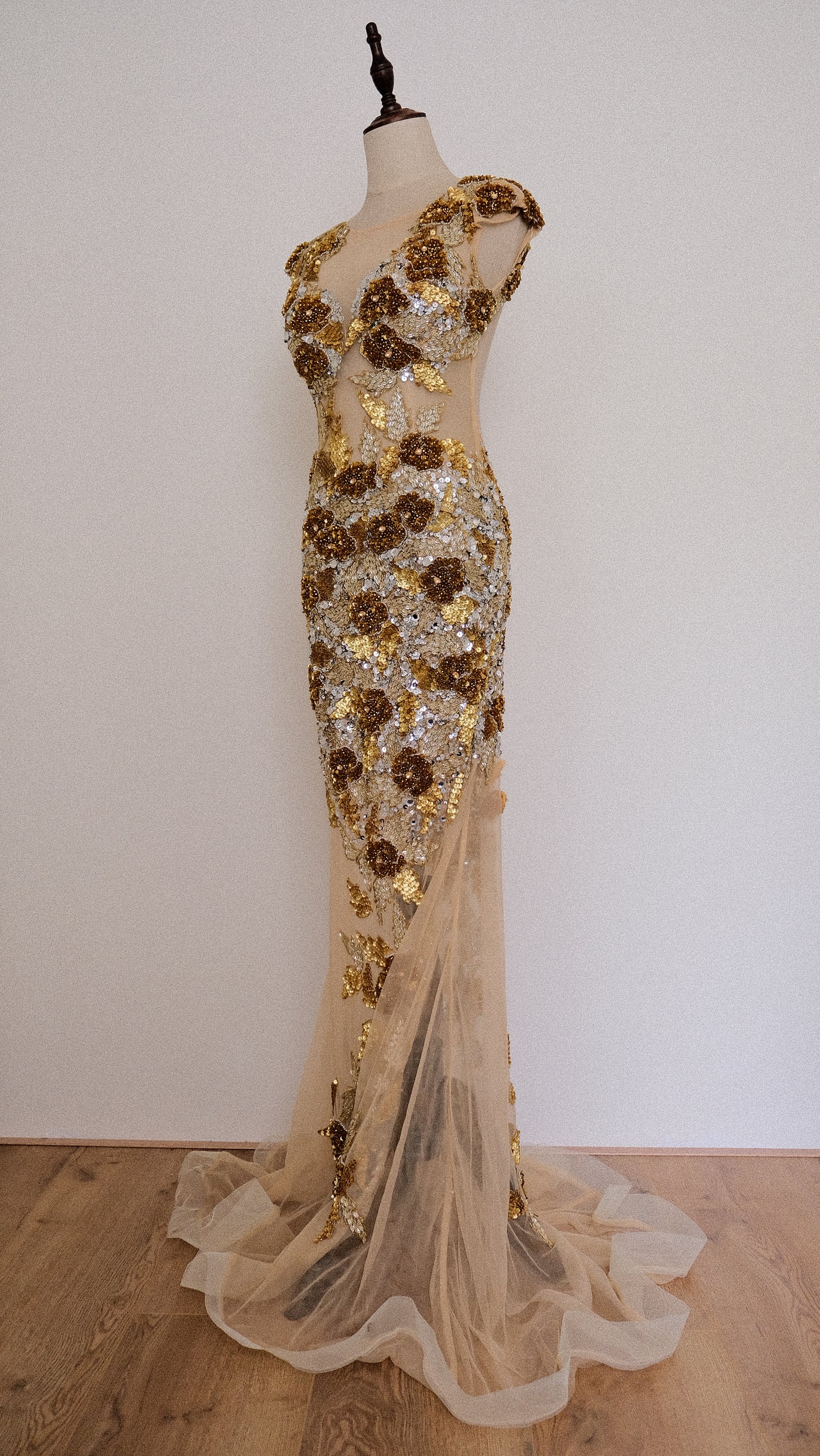 One of one Honey Golden evening dress (S)
