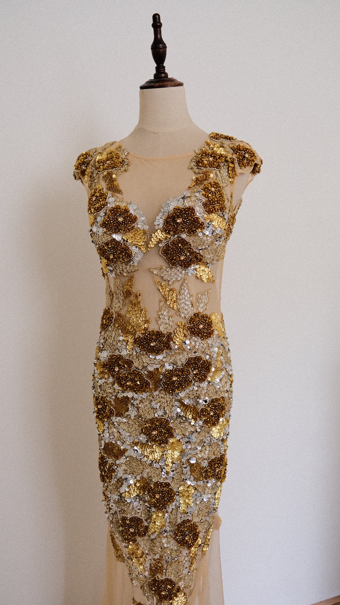 One of one Honey Golden evening dress (S)