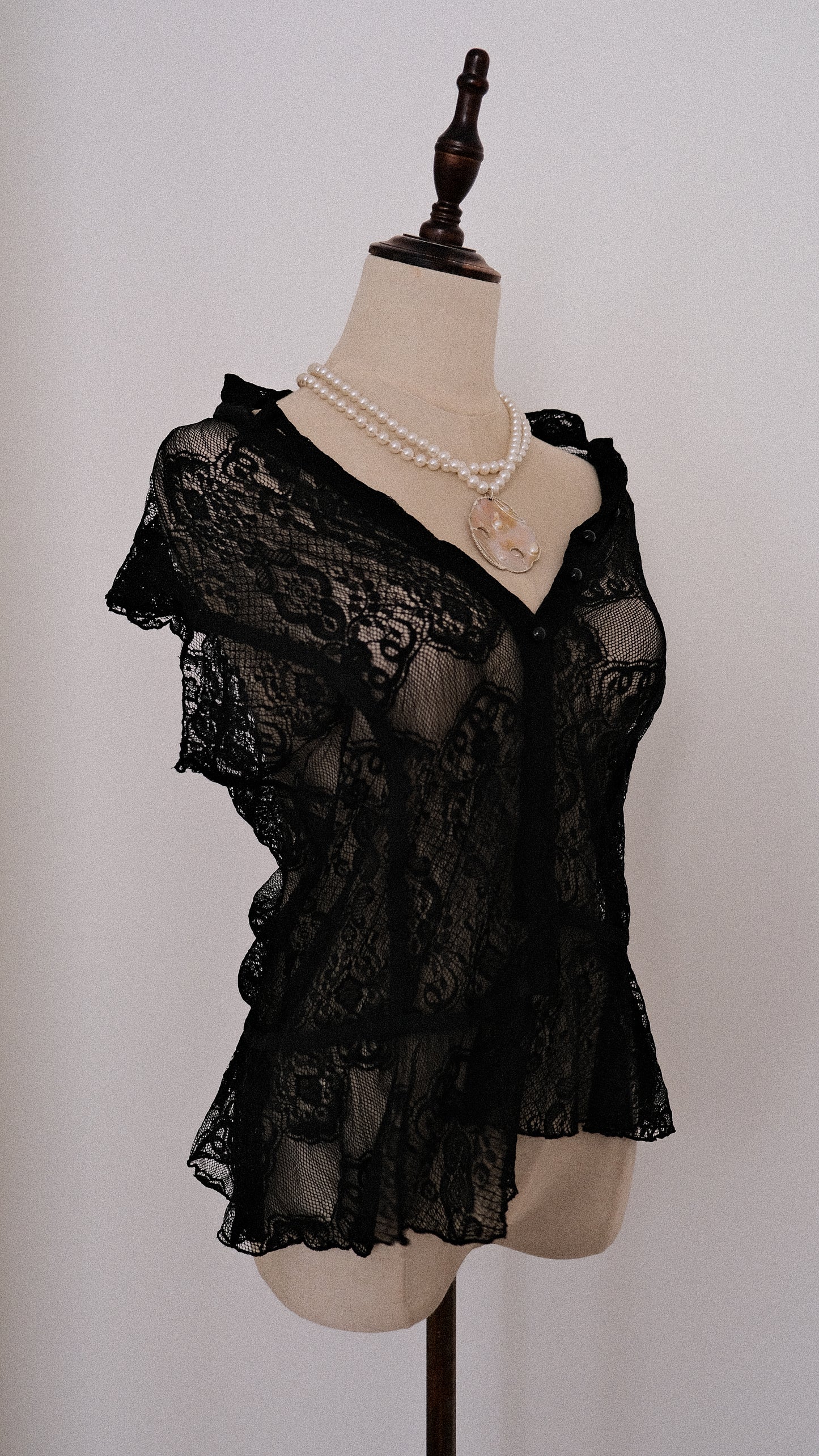 Vintage Dusk Lace blouse (M, M/L)