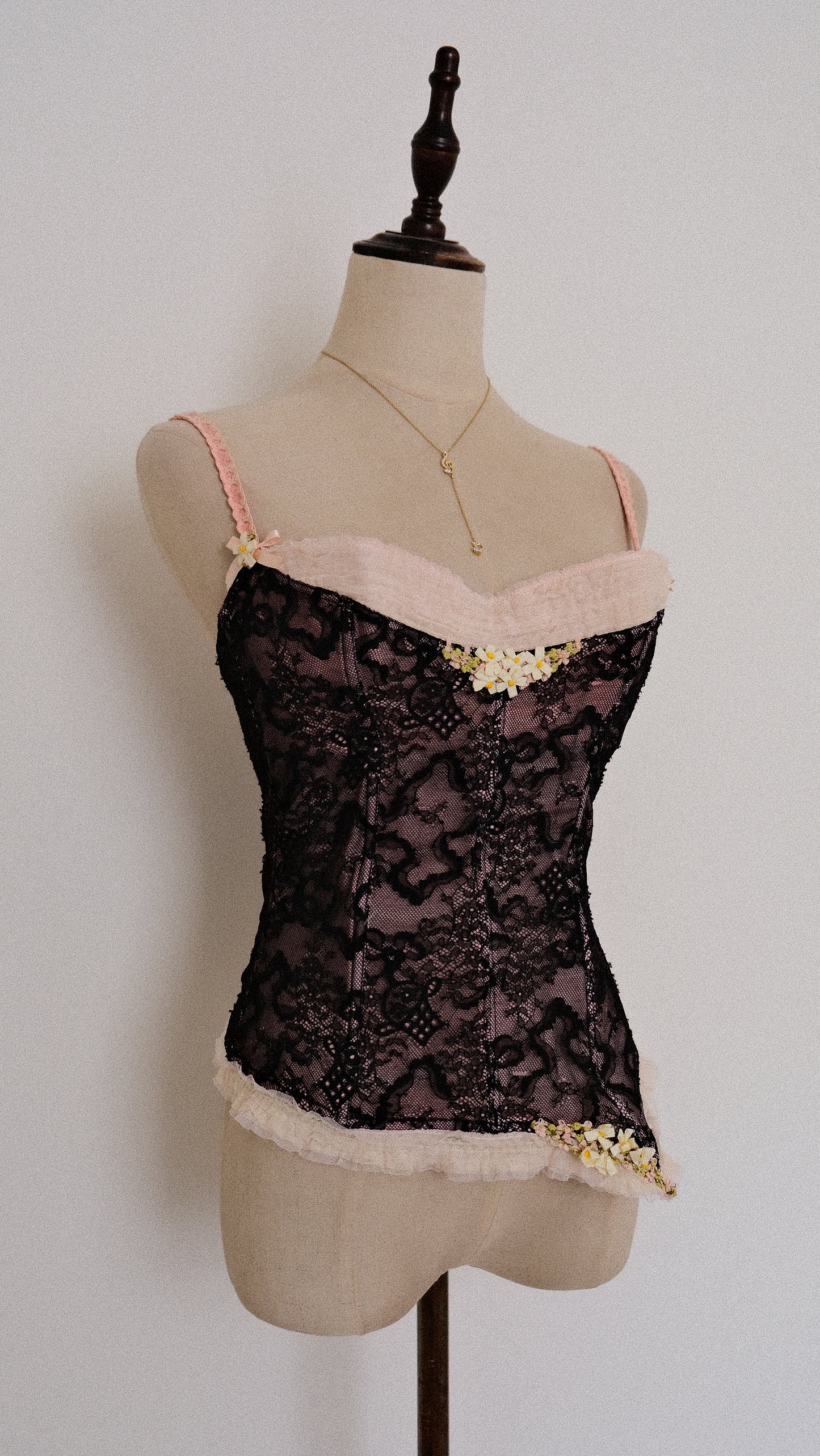 Chantal Thomass Midnight Lace corset (80B/36B)